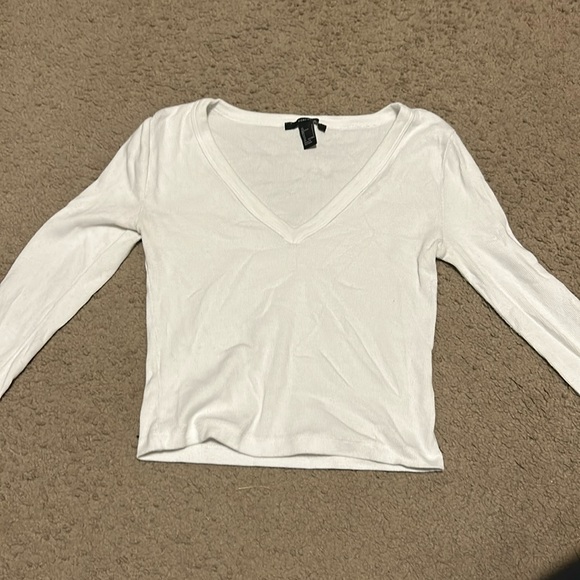 White thermal V-neck - Picture 1 of 2